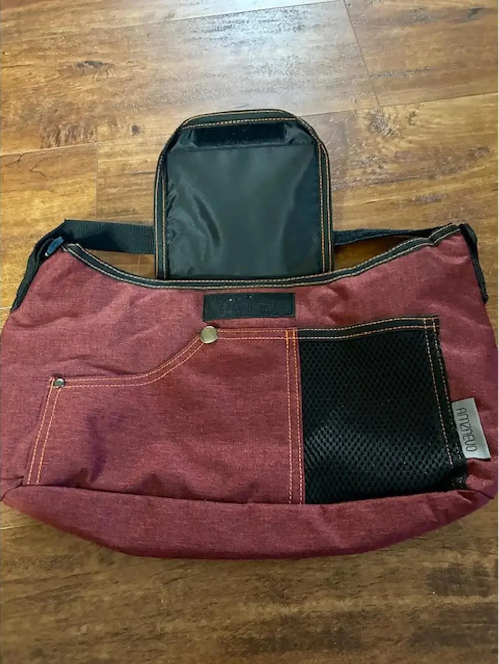 AMZNEVO Red Black Stroller Attachable Bag Multiple Pockets